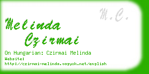 melinda czirmai business card